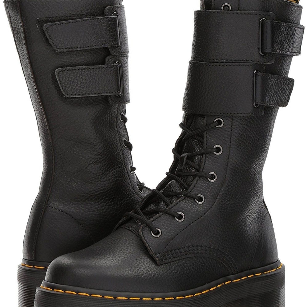 BRAND NEW Rare Dr. Martens JAGGER 10 Eye Tall Combat Platform Boots Velcro Doc - Picture 13 of 16